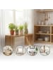 relaxdays Sitzbank in Natur - (B)45 x (H)43 x (T)33 cm