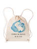 Mr. & Mrs. Panda gym tasche Sternzeichen Fische mit Spruch in Creme