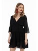 faina Damen Minikleid Mit Rüschen in Schwarz