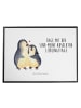 Mr. & Mrs. Panda tischpad Pinguin umarmen mit Spruch in Weiß