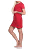 NORMANN maritimim Nachthemd kurzärmliges Bigshirt Rundhals - 74404 in rot