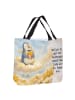 Mr. & Mrs. Panda Reisetasche Pinguin Engel Pommes Design mit Spruch in Weiß