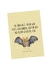 Mr. & Mrs. Panda Postkarte Fledermaus Flügel mit Spruch in Gelb Pastell