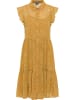 DreiMaster Vintage Damen Blusenkleid in Dunkelgelb Mehrfarbig
