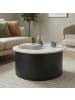 FineBuy Couchtisch in Schwarz / Marmor / 63x63x30