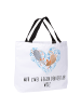 Mr. & Mrs. Panda Shopping Bag Mäuse Herz mit Spruch in Weiß