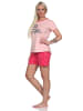 NORMANN Shorty Schlafanzug kurzarm Eulen und Punkten - 80039 in rosa
