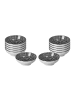 Ritzenhoff & Breker 12er Set Dipschalen Takeo Stripes ø 8 cm schwarz-weiß in schwarz-weiß