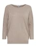 b.young Feinstrick Pullover Langarm Stretch Shirt BYPIMBA in Beige