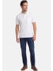 Redmond Poloshirt Basic in Weiß / hellblau
