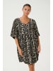 Kaffe Jerseykleid KAnani Loose fit in Naturel Leopard Print