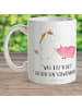Mr. & Mrs. Panda Tasse Einhorn Schwein mit Spruch in Weiß