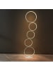 ZMH Stehlampe H 110cm 4-Ringe in weiß Touch Dimmbar 32W