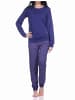 NORMANN langarm Schlafanzug Pyjama Bündchen und allover bedrucker Hose - 70620 in navy