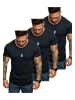 Amaci&Sons 3er-Pack T-Shirts 3. BELLEVUE in (3x Navyblau)