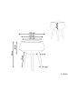 Beliani Outdoor Blumentopf WERIA in Grau/Weiß/Braun - (W) 42 x (H) 44 x (L) 42 cm