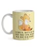 Mr. & Mrs. Panda Tasse Fuchs Multiple Sklerose mit Spruch in Gelb Pastell
