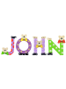 Playshoes Deko-Buchstaben "JOHN" in bunt