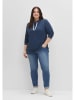 sheego Sweatshirt in indigo meliert