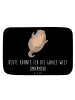 Mr. & Mrs. Panda Badteppich Otter Umarmen mit Spruch in Schwarz