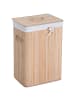 HOMCOM Wäschekorb in Natur 40L x 30B x 60H cm