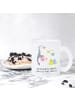 Mr. & Mrs. Panda Glas Pinguin Eier suchen mit Spruch in Transparent