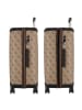 Guess Berta 4 Rollen Trolley 77 cm mit Dehnfalte in latte logo-brown