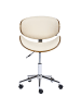 Beliani Bürostuhl ROTTERDAM in Beige/Silber/Braun - (W) 52 x (H) 76 x (L) 52 cm