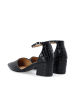 Bianco Pumps in BlackCrocoPatent