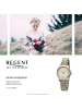 Regent Armbanduhr-Analog silber, gold mittel (ca. 34mm) Regent Metallarmband