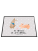 Mr. & Mrs. Panda Tischauflage Hasen Muschel mit Spruch in Grau Pastell