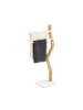 relaxdays Handtuchständer in Weiß/ Natur - (B)37 x (H)86 x (T)18 cm
