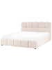 Beliani Doppelbett NOYON in Beige - (W) 180 x (H) 99 x (L) 217 cm