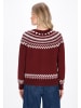 DreiMaster Maritim Women Cardigan in wine red offwhite