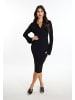 faina Damen Jersey Etuikleid in Schwarz