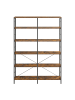 VASAGLE Bücherregal Barnet in Braun-Schwarz - (B)120 x (H)170 x (T)30 cm