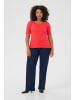 KAFFE curve T-Shirt kurzarm KCvianna Tight fit in Hibiscus