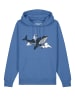 wat? Apparel Sweatshirt Spacewhale in Bright Blue