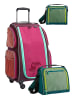 Haba Kinderkoffer Rolltrolley mit Trolleytasche und Kulturbeutel in beere-petrol