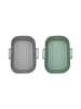 Gourmet Maxx Silikon-Backform rechteckig 2er-Set 20x14x5cm mint/grau Bunt