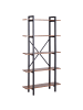 Beliani Bücherregal DARBY in Braun/Schwarz - (W) 90 x (H) 180 x (L) 30 cm