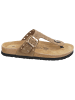BIOSOFT Sandalen Zehentrenner Nieten in Braun