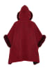 fraully Damen Poncho in Rot