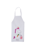 Mr. & Mrs. Panda Küchenschürze Einhorn Vegan ohne Spruch in Weiß