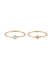 Elli Ring 925 Sterling Silber Ring Set in Gold