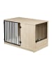relaxdays Hundekäfig in Grau/ Schwarz - (B)102 x (H)65,5 x (T)60 cm