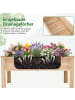 COSTWAY Hochbeet aus Holz 119x45x51cm in Hellbraun