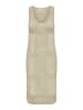 JACQUELINE de YONG Kleid Locker Leichtes Sommer Basic Midi-Strickkleid in Beige