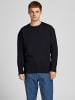 Jack & Jones Basic Sweater Langarm Shirt Rundhals Pullover JJESTAR in Schwarz