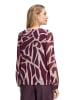 BETTY & CO Mesh-Shirt mit Gummizug in Dark Red/Nature